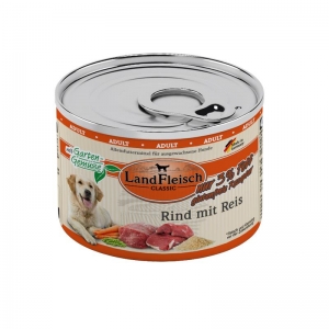 Landfleisch-Dog-Classic-Rind-mit-Reis--Gartengemse-extra-mager-195g