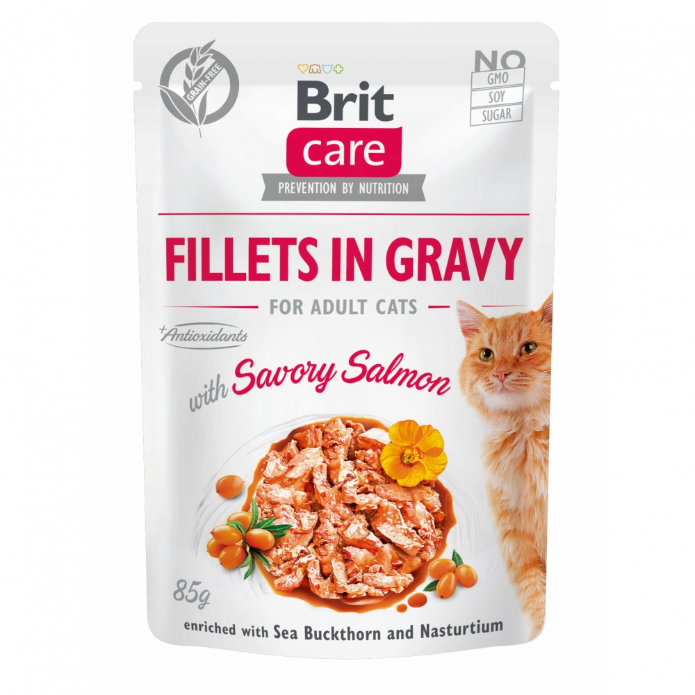 Bild 1 von Brit Care Cat PB Fillets in Gravy - Lachs 85g